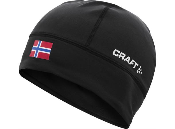 Craft Treningslue med Norsk flagg Sort 58/L-XL