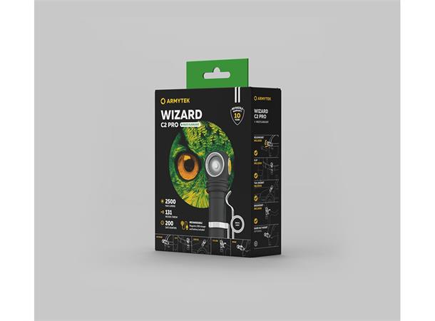 ArmyTek Wizard Pro Hode-/lommelykt, 2300 lumen, Varm